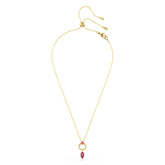 Mesmera pendant, Mixed cuts, Red, Gold-tone plated